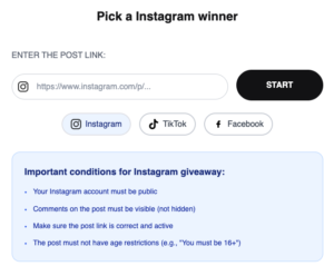 Adding an Instagram post link to SOM winner picker 