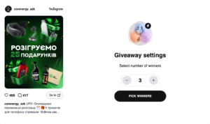 Anzahl der Gewinner für ein Instagram-Gewinnspiel in SOM festlegen